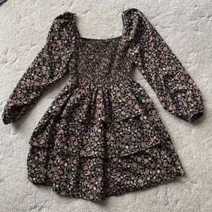 Blu Pepper flower frill dress